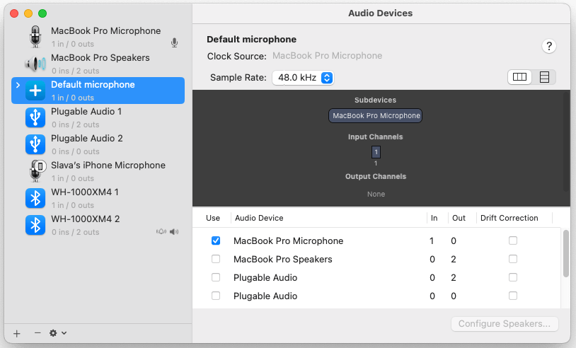 Audio MIDI Setup